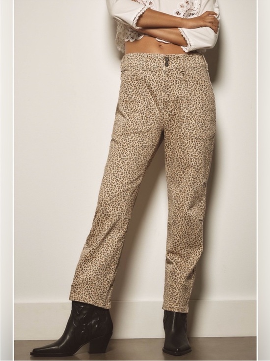 Pilcro Denim - Pilcro Leopard-Print Ankle Jeans in Tan